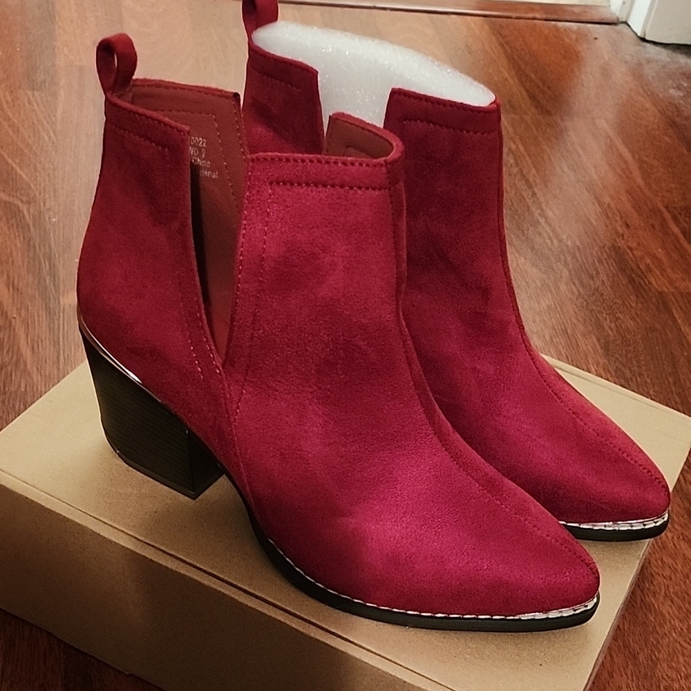 Journee Collection Chic Red Ankle Booties